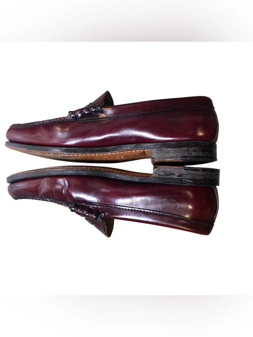 GH Bass Mens Weejuns Classic Preppy Burgandy Leather Loafer Size 9C